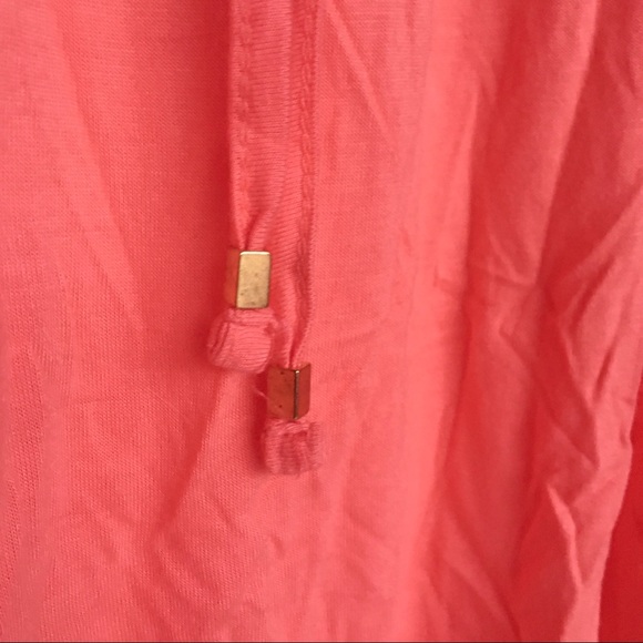 French Laundry Coral Blouse Size 14/16 Sheer Crimped ¾ Length Sleeves - Picture 4 of 10